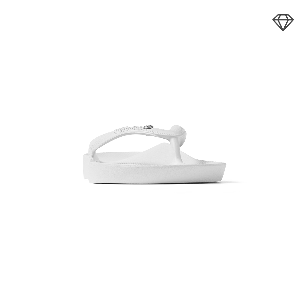 Arch Support Flip Flops - Classic - Crystal White