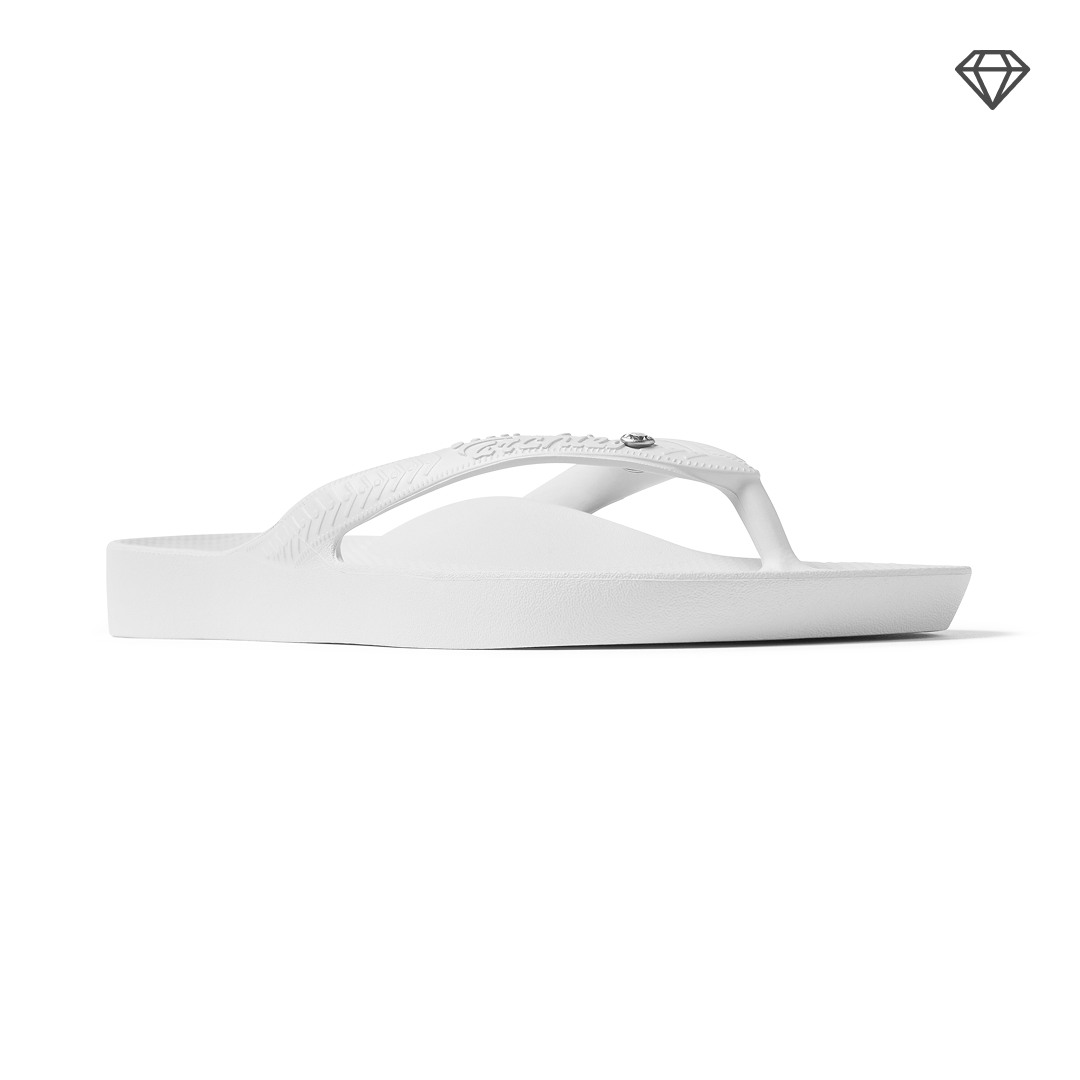 Arch Support Flip Flops - Classic - Crystal White