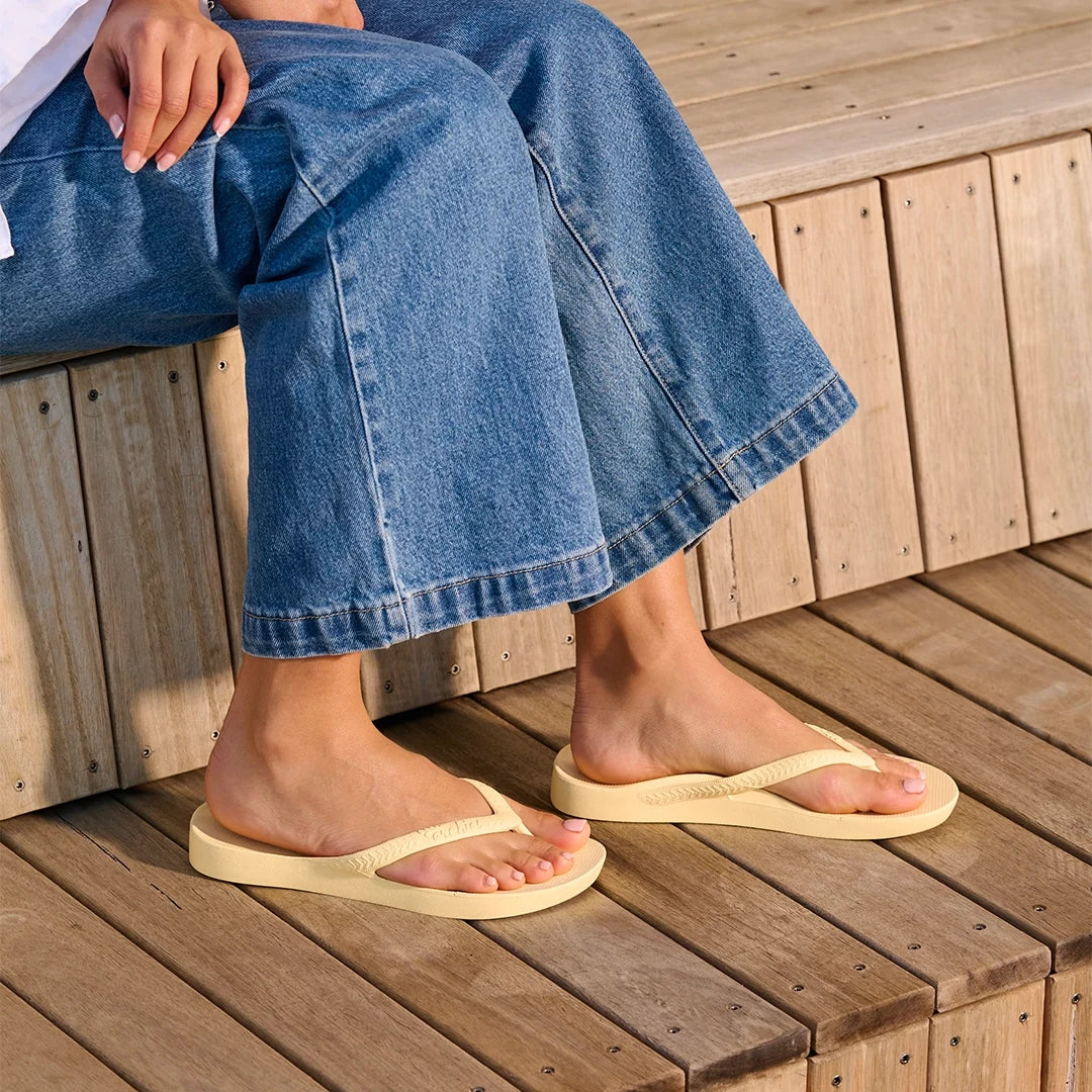 Arch Support Flip Flops - Classic - Lemon